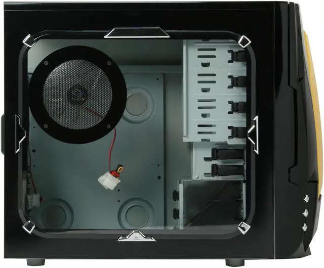 Alt view image 9 of 15 - RAIDMAX SAGITTA 2 ATX-928WY Black/ Yellow 0.7mm SECC Steel ATX Mid Tower Removable MB Computer Case