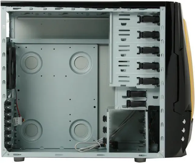 Alt view image 13 of 15 - RAIDMAX SAGITTA 2 ATX-928WY Black/ Yellow 0.7mm SECC Steel ATX Mid Tower Removable MB Computer Case