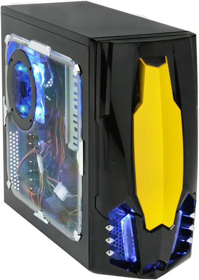 Alt view image 2 of 15 - RAIDMAX SAGITTA 2 ATX-928WY Black/ Yellow 0.7mm SECC Steel ATX Mid Tower Removable MB Computer Case