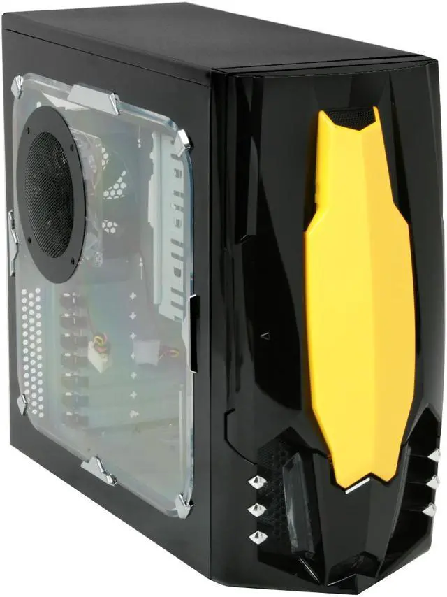 Alt view image 4 of 15 - RAIDMAX SAGITTA 2 ATX-928WY Black/ Yellow 0.7mm SECC Steel ATX Mid Tower Removable MB Computer Case