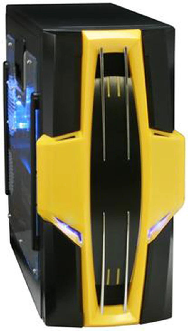 Alt view image 2 of 14 - RAIDMAX AZTEC ATX-619WYP Black/ Yellow SECC Steel ATX Mid Tower Computer Case 500W Power Supply
