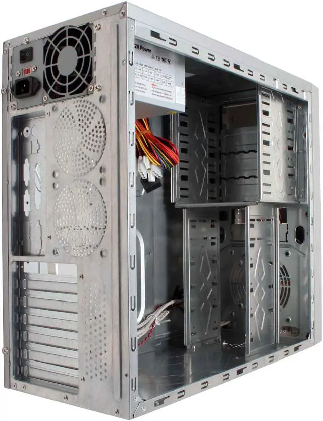 Alt view image 6 of 10 - RAIDMAX ATX-268WSP Silver SECC Steel ATX Mid Tower Computer Case 380W Power Supply