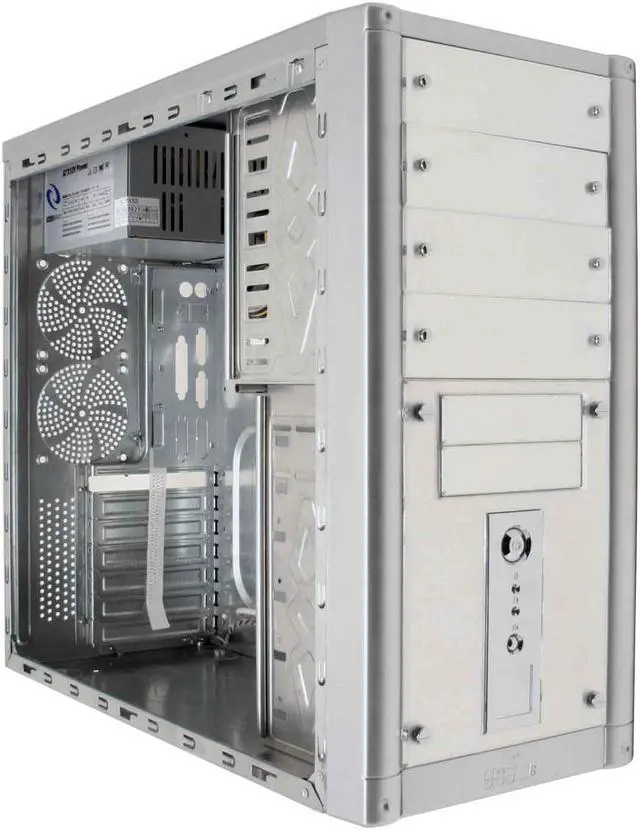 Alt view image 7 of 10 - RAIDMAX ATX-268WSP Silver SECC Steel ATX Mid Tower Computer Case 380W Power Supply