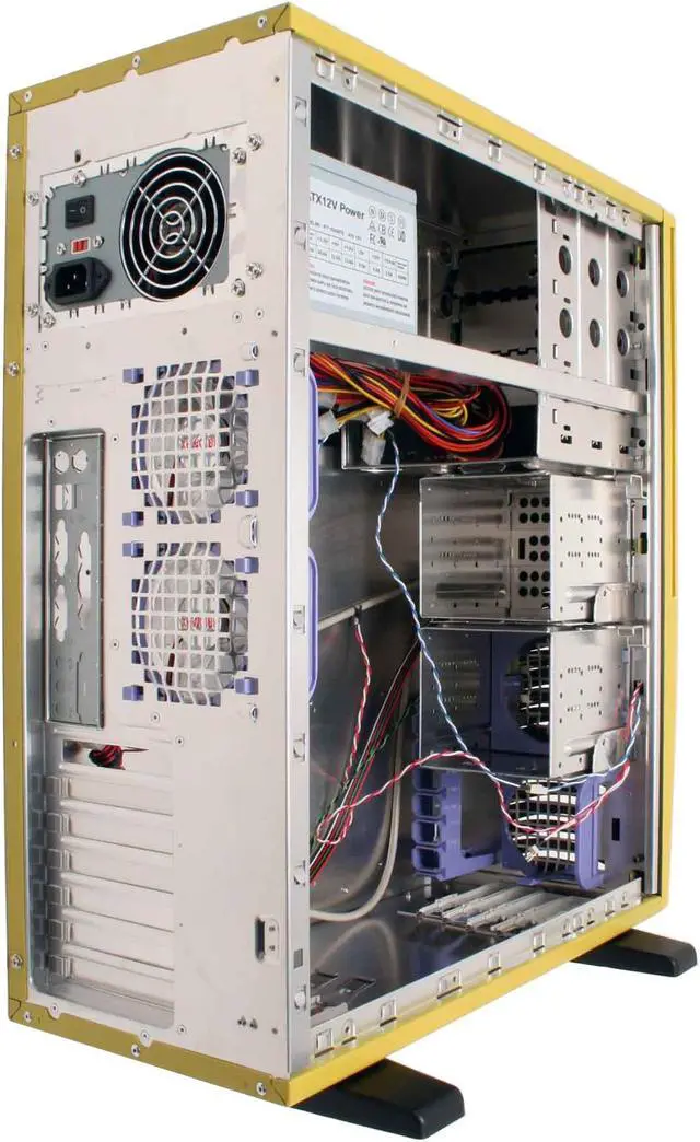 Alt view image 7 of 12 - RAIDMAX Scorpio ATX-668WYP Yellow Aluminum ATX Mid Tower Computer Case 420W Power Supply
