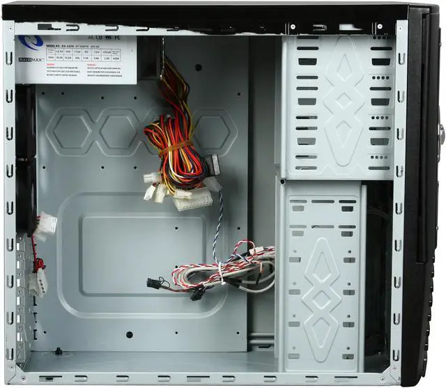 Alt view image 6 of 9 - RAIDMAX Scorpio ATX-868WBP Black 0.8mm Japanese SECC ATX Mid Tower Computer Case 420watts PS2 ATX12V Power Supply