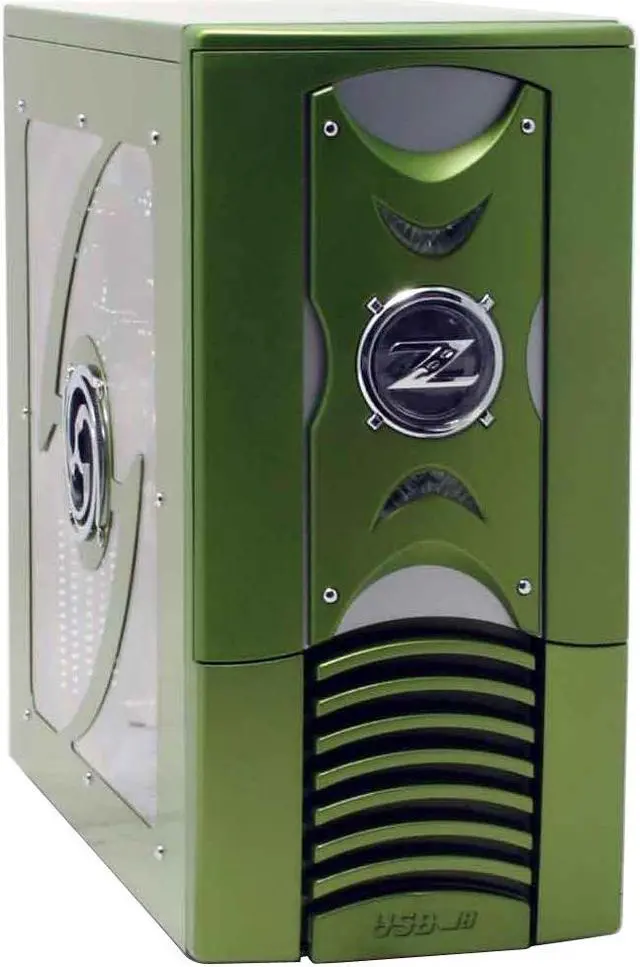 Alt view image 2 of 15 - RAIDMAX Scorpio ATX-868WGP Green Steel ATX Mid Tower Computer Case 420W Power Supply