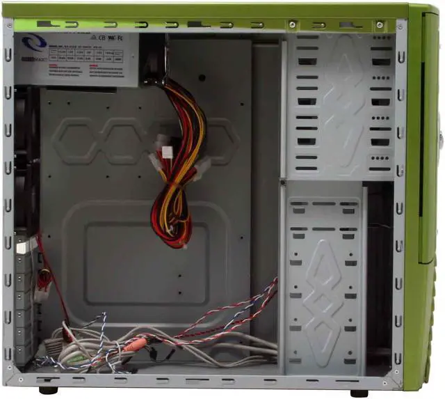 Alt view image 9 of 15 - RAIDMAX Scorpio ATX-868WGP Green Steel ATX Mid Tower Computer Case 420W Power Supply