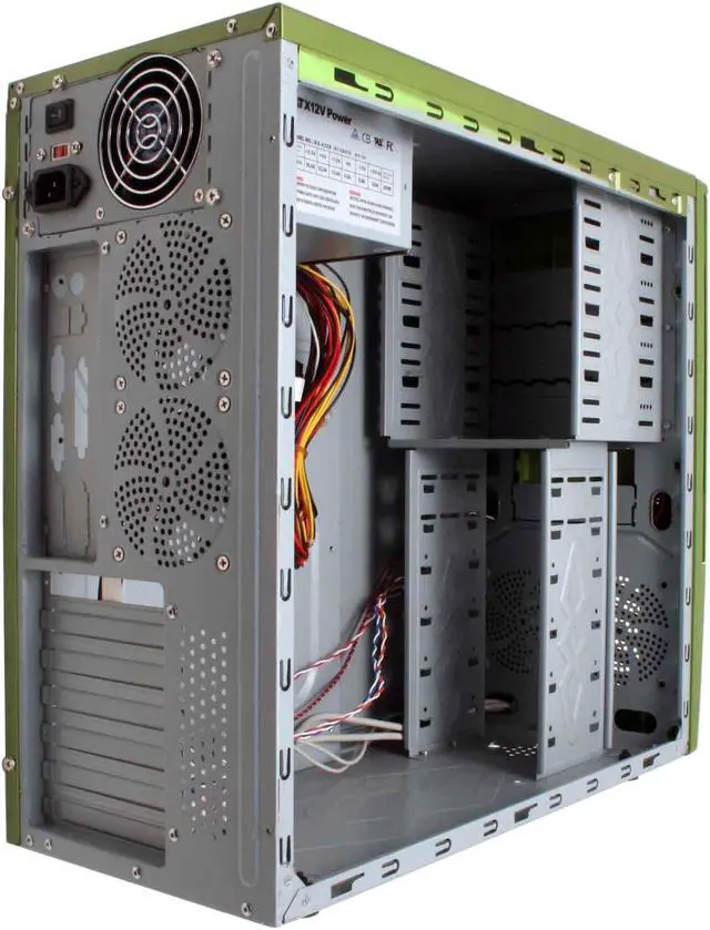 Alt view image 10 of 15 - RAIDMAX Scorpio ATX-868WGP Green Steel ATX Mid Tower Computer Case 420W Power Supply