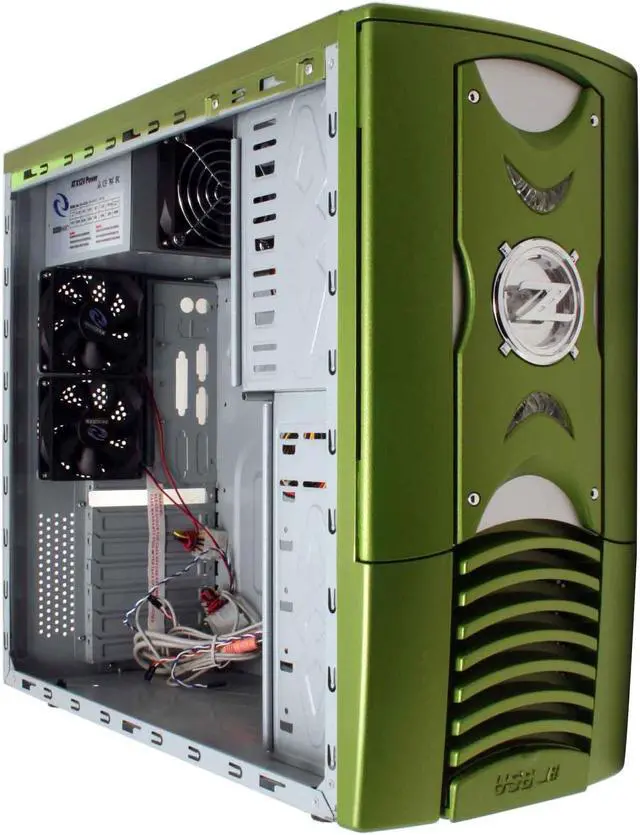 Alt view image 11 of 15 - RAIDMAX Scorpio ATX-868WGP Green Steel ATX Mid Tower Computer Case 420W Power Supply