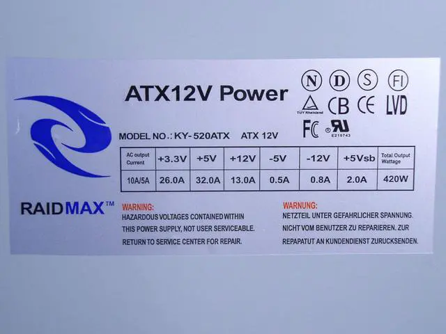 Alt view image 12 of 15 - RAIDMAX Scorpio ATX-868WUP Blue Steel ATX Mid Tower Computer Case 420W Power Supply