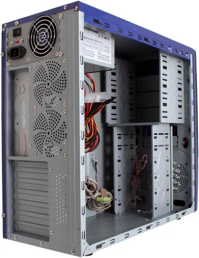 Alt view image 10 of 15 - RAIDMAX Scorpio ATX-868WUP Blue Steel ATX Mid Tower Computer Case 420W Power Supply