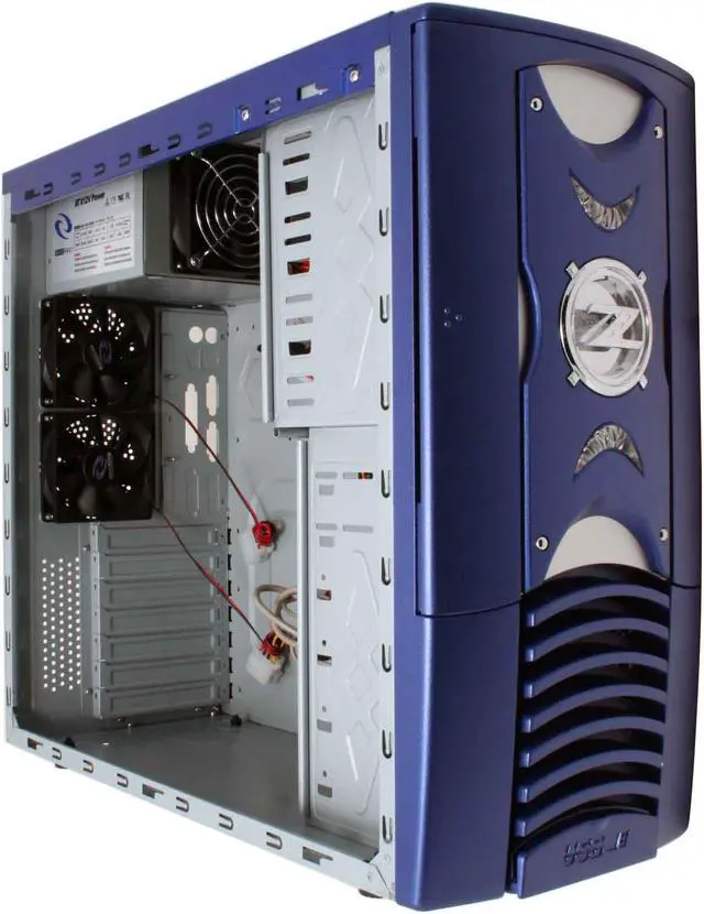 Alt view image 11 of 15 - RAIDMAX Scorpio ATX-868WUP Blue Steel ATX Mid Tower Computer Case 420W Power Supply