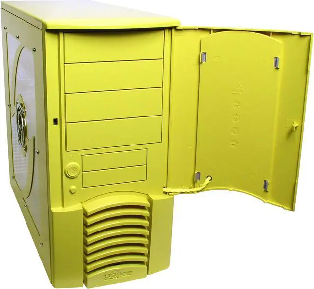 Alt view image 3 of 10 - RAIDMAX Scorpio ATX-868WYP Yellow Steel ATX Mid Tower Computer Case 420W Power Supply