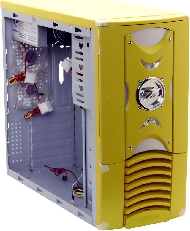 Alt view image 6 of 10 - RAIDMAX Scorpio ATX-868WYP Yellow Steel ATX Mid Tower Computer Case 420W Power Supply