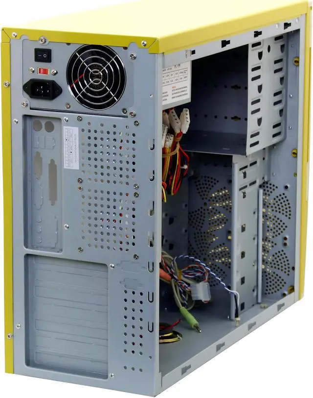 Alt view image 5 of 10 - RAIDMAX Scorpio ATX-868WYP Yellow Steel ATX Mid Tower Computer Case 420W Power Supply