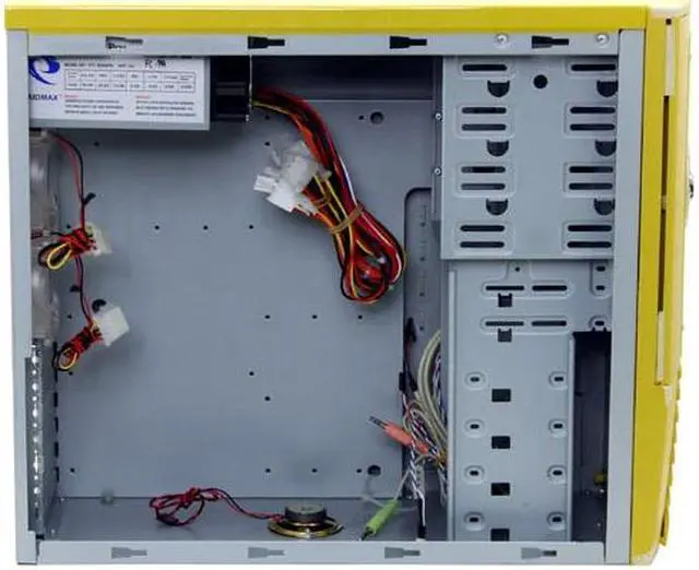 Alt view image 7 of 10 - RAIDMAX Scorpio ATX-868WYP Yellow Steel ATX Mid Tower Computer Case 420W Power Supply