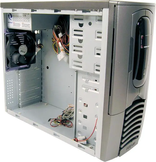 Alt view image 4 of 8 - RAIDMAX Virgo 811TP Black 0.8mm Japenness SECC ATX Mid Tower Computer Case 420watts PS2 ATX12V Power Supply 120mm fan Power Supply