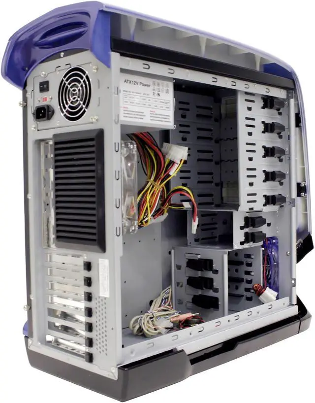 Alt view image 8 of 13 - RAIDMAX SAMURAI 908 Blue SECC Steel ATX Mid Tower Computer Case 420W Power Supply
