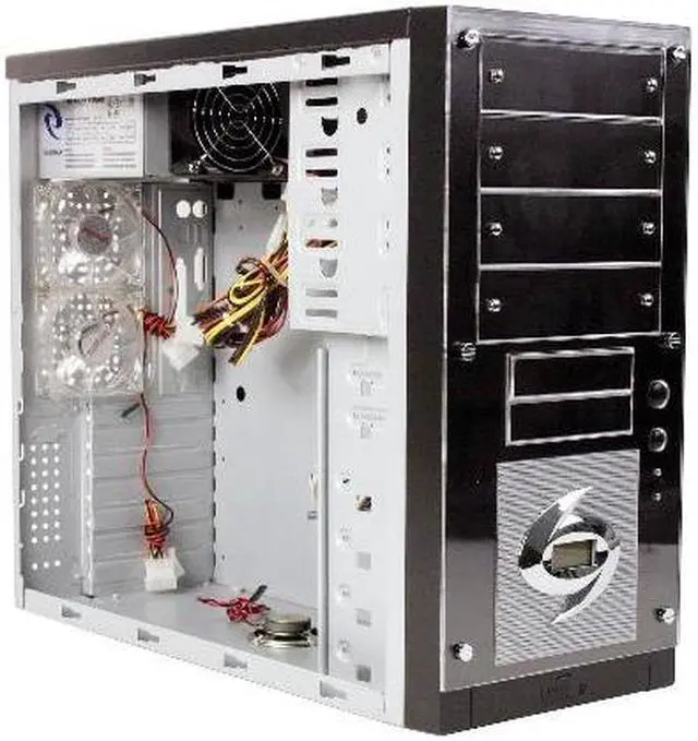 Alt view image 8 of 15 - RAIDMAX Mustang ATX-889WBP Black SECC Steel ATX Mid Tower Computer Case 420watts PS2 ATX12V Power Supply