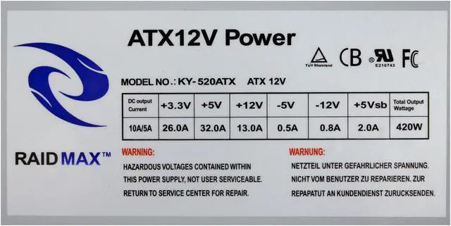Alt view image 11 of 13 - RAIDMAX Virgo ATX-811BP Black Steel ATX Mid Tower Computer Case 420W Power Supply