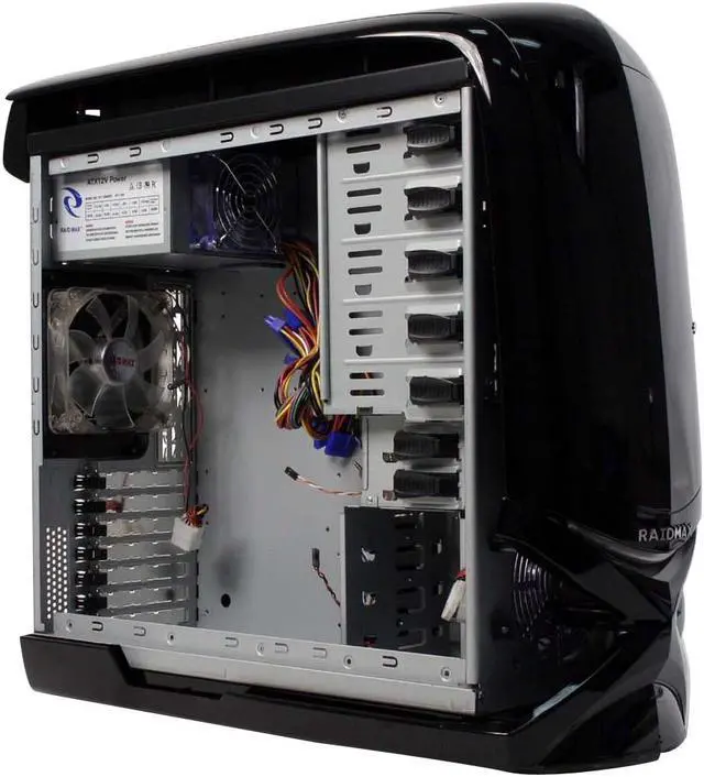 Alt view image 7 of 14 - RAIDMAX SAMURAI ATX-901WBP Black SECC Steel ATX Mid Tower Computer Case 450watts PS2 ATX12V Power Supply