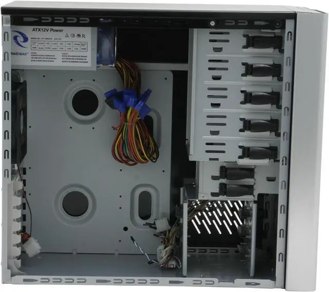 Alt view image 9 of 17 - RAIDMAX X1 ATX-909WBP Black/ Silver 0.7mm Japanese SECC Body / Aluminum Faceplate ATX Mid Tower Computer Case 450watts PS2 ATX12V SATA Ready Power Supply