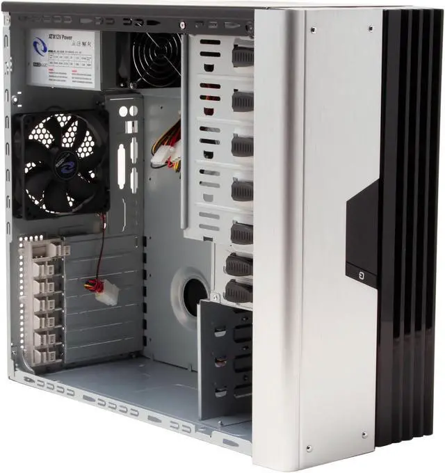 Alt view image 7 of 17 - RAIDMAX X1 ATX-909WBP Black/ Silver 0.7mm Japanese SECC Body / Aluminum Faceplate ATX Mid Tower Computer Case 450watts PS2 ATX12V SATA Ready Power Supply