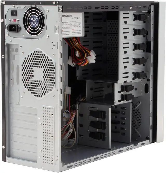 Alt view image 8 of 17 - RAIDMAX X1 ATX-909WBP Black/ Silver 0.7mm Japanese SECC Body / Aluminum Faceplate ATX Mid Tower Computer Case 450watts PS2 ATX12V SATA Ready Power Supply
