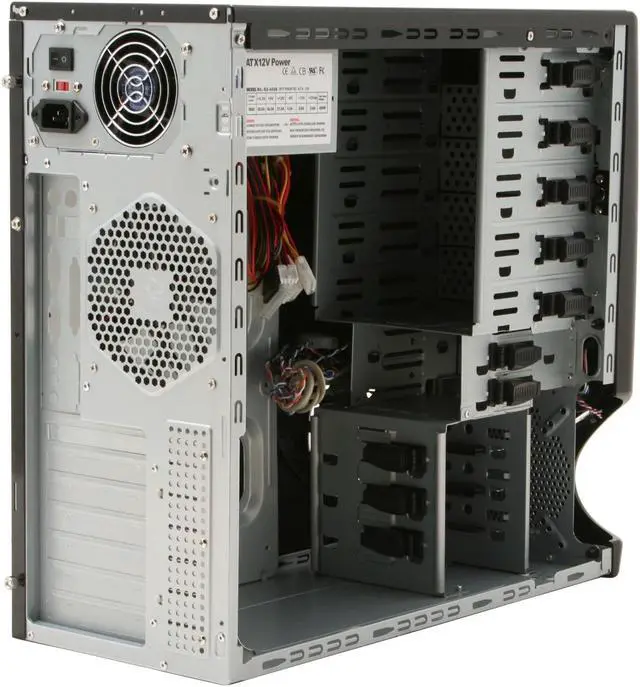 Alt view image 9 of 16 - RAIDMAX Ninja ATX-918WBP Black SECC Steel ATX Mid Tower Computer Case 450watts PS2 ATX12V SATA Ready Power Supply