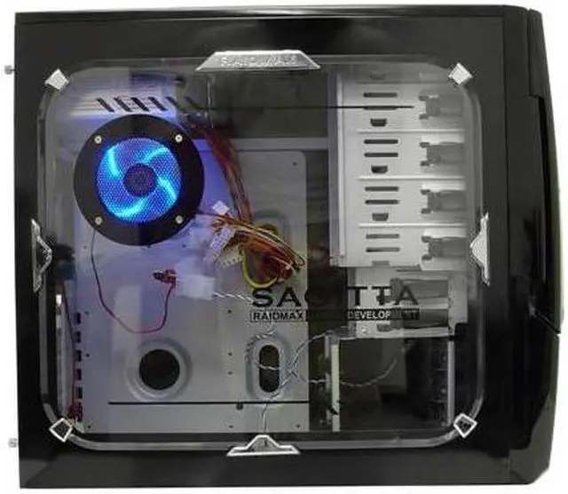Alt view image 3 of 19 - RAIDMAX SAGITTA 1 ATX-921WBP Black / Silver 0.7mm SECC Steel ATX Mid Tower Removable MB Computer Case With 450W Power Supply