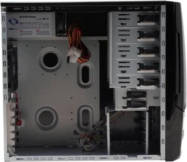 Alt view image 12 of 19 - RAIDMAX SAGITTA 1 ATX-921WBP Black / Silver 0.7mm SECC Steel ATX Mid Tower Removable MB Computer Case With 450W Power Supply