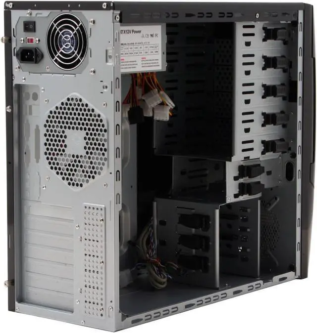 Alt view image 14 of 19 - RAIDMAX SAGITTA 1 ATX-921WBP Black / Silver 0.7mm SECC Steel ATX Mid Tower Removable MB Computer Case With 450W Power Supply