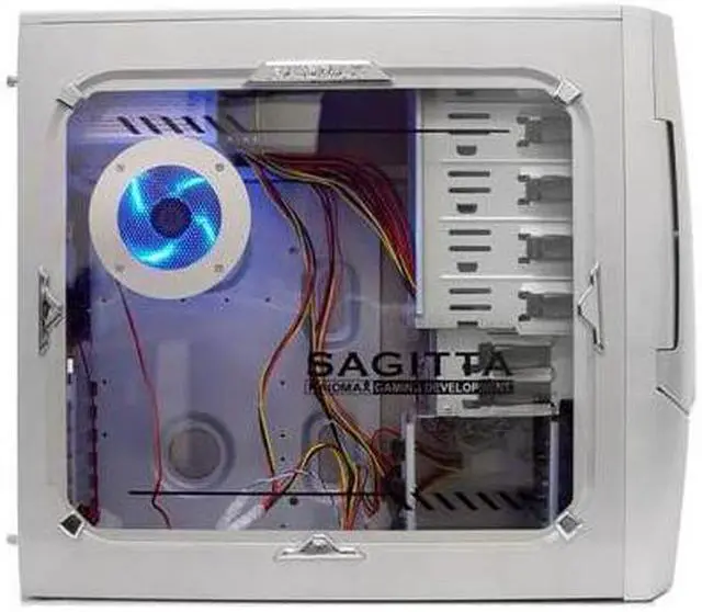 Alt view image 4 of 18 - RAIDMAX Sagitta ATX-921WSP Silver / Red SECC Steel ATX Mid Tower Computer Case 450W Power Supply