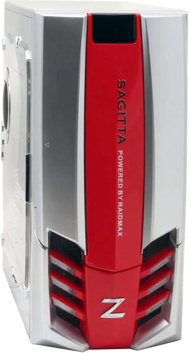 Alt view image 9 of 18 - RAIDMAX Sagitta ATX-921WSP Silver / Red SECC Steel ATX Mid Tower Computer Case 450W Power Supply