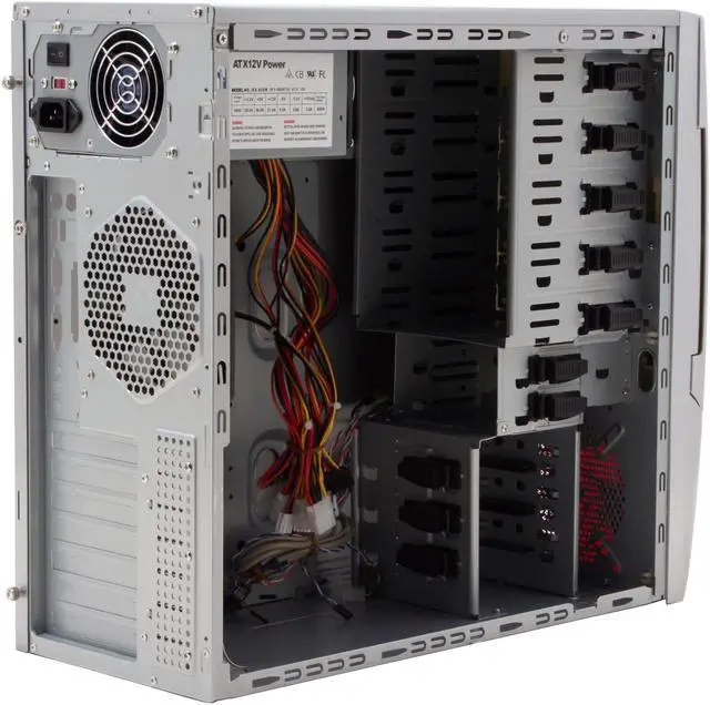 Alt view image 14 of 18 - RAIDMAX Sagitta ATX-921WSP Silver / Red SECC Steel ATX Mid Tower Computer Case 450W Power Supply