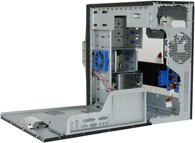 Alt view image 11 of 14 - RAIDMAX AZTEC ATX-619WB Black/ Silver 1.0mm SECC Steel ATX Mid Tower Foldout MB Computer Case