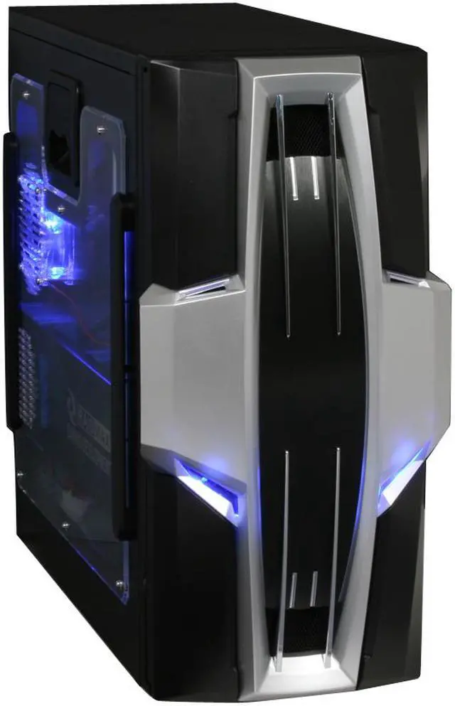 Alt view image 2 of 14 - RAIDMAX AZTEC ATX-619WB Black/ Silver 1.0mm SECC Steel ATX Mid Tower Foldout MB Computer Case