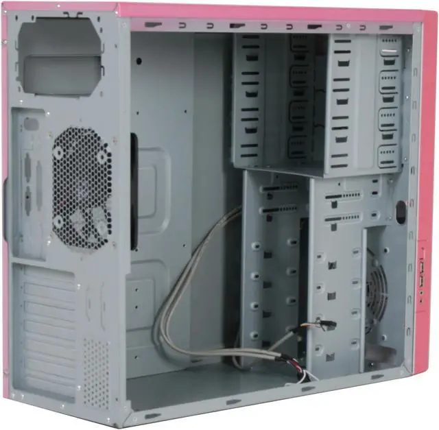 Alt view image 7 of 12 - RAIDMAX O² ATX-302K Pink Steel ATX Mid Tower Computer Case