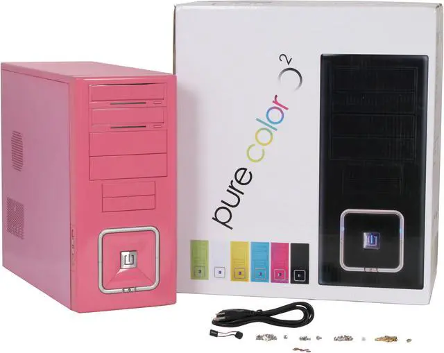 Alt view image 12 of 12 - RAIDMAX O² ATX-302K Pink Steel ATX Mid Tower Computer Case