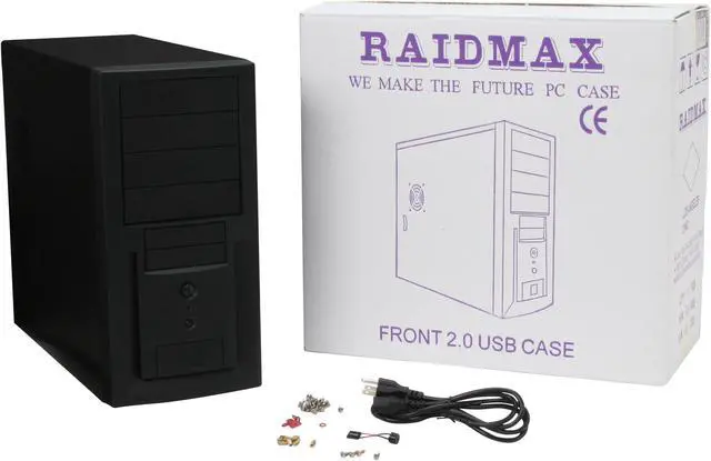 Alt view image 12 of 12 - RAIDMAX Elite ATX-208BP Black 0.7mm SECC Steel ATX Mid Tower Computer Case 450W Power Supply