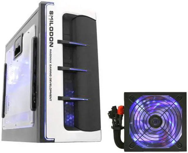 Main image of RAIDMAX SMILODON ATX-612WB530P Black 1.0mm SECC Steel ATX Mid Tower Foldout MB Computer Case With 530W Modular LED Power Supply