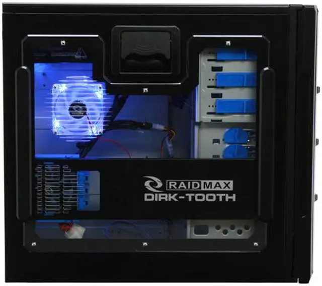 Alt view image 8 of 16 - RAIDMAX SMILODON ATX-612WB530P Black 1.0mm SECC Steel ATX Mid Tower Foldout MB Computer Case With 530W Modular LED Power Supply