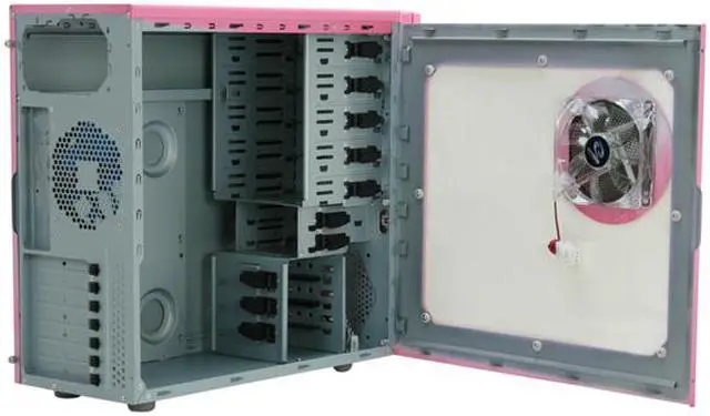 Alt view image 7 of 13 - RAIDMAX AURA ATX-927WK Pink SECC Steel ATX Mid Tower Computer Case