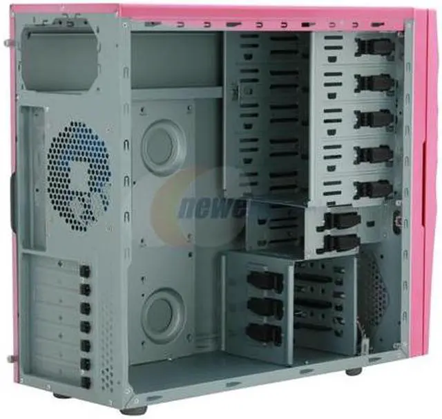 Alt view image 8 of 13 - RAIDMAX AURA ATX-927WK Pink SECC Steel ATX Mid Tower Computer Case