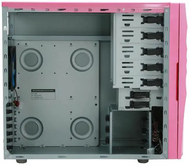 Alt view image 9 of 13 - RAIDMAX AURA ATX-927WK Pink SECC Steel ATX Mid Tower Computer Case