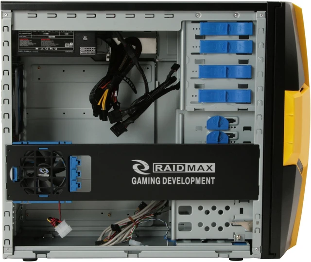 Aztec Computer Tower RAIDMAX AZTEC ATX-619WY530P Black / Yellow 1.0mm SECC Steel ATX Mid ...