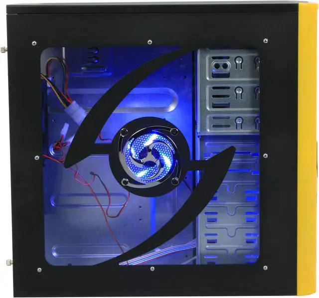Alt view image 5 of 12 - RAIDMAX Tornado ATX-238WY Black / Yellow SECC Steel ATX Mid Tower Computer Case