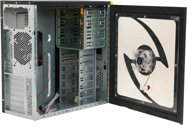 Alt view image 6 of 12 - RAIDMAX Tornado ATX-238WY Black / Yellow SECC Steel ATX Mid Tower Computer Case