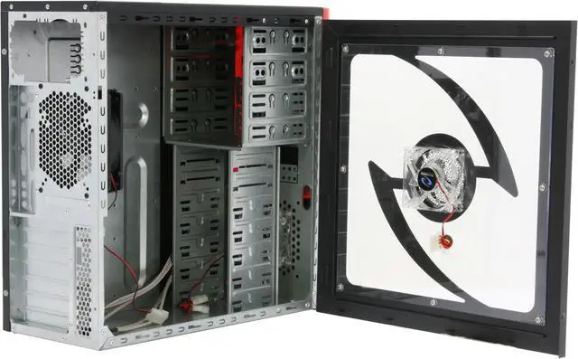 Alt view image 6 of 12 - RAIDMAX Tornado ATX-238WR Black / Red SECC Steel ATX Mid Tower Computer Case