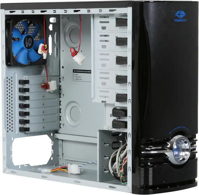 Alt view image 9 of 13 - RAIDMAX ECLIPSE ATX-989WBBL Black 0.8mm STEEL SECC ATX Mid Tower Computer Case